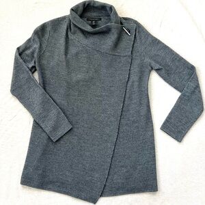 Tahari Charcoal Cowl Neck Sweater